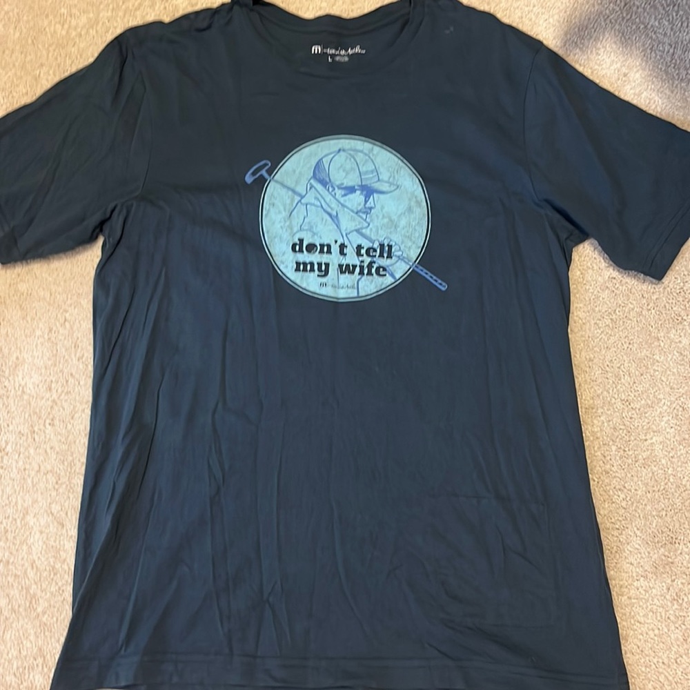 Travis Mathew Don’t tell my wife graphic golf tee- Large
